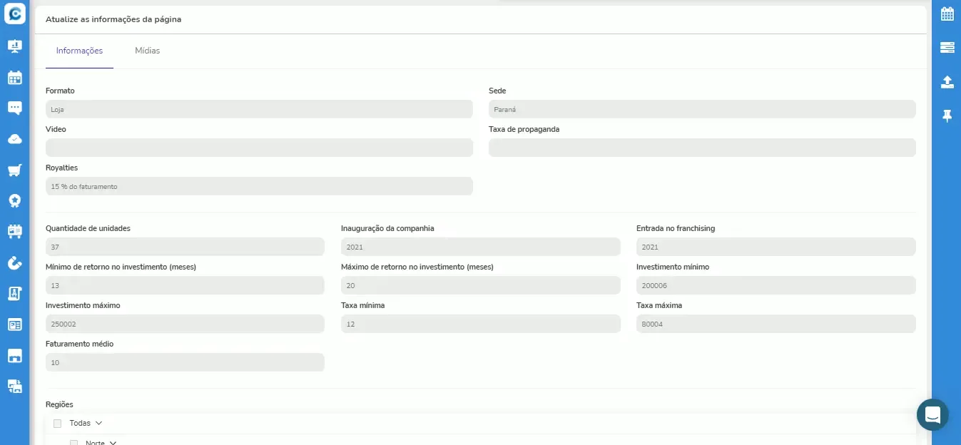 Biblioteca de manuais e arquivos da extranet para franquias
